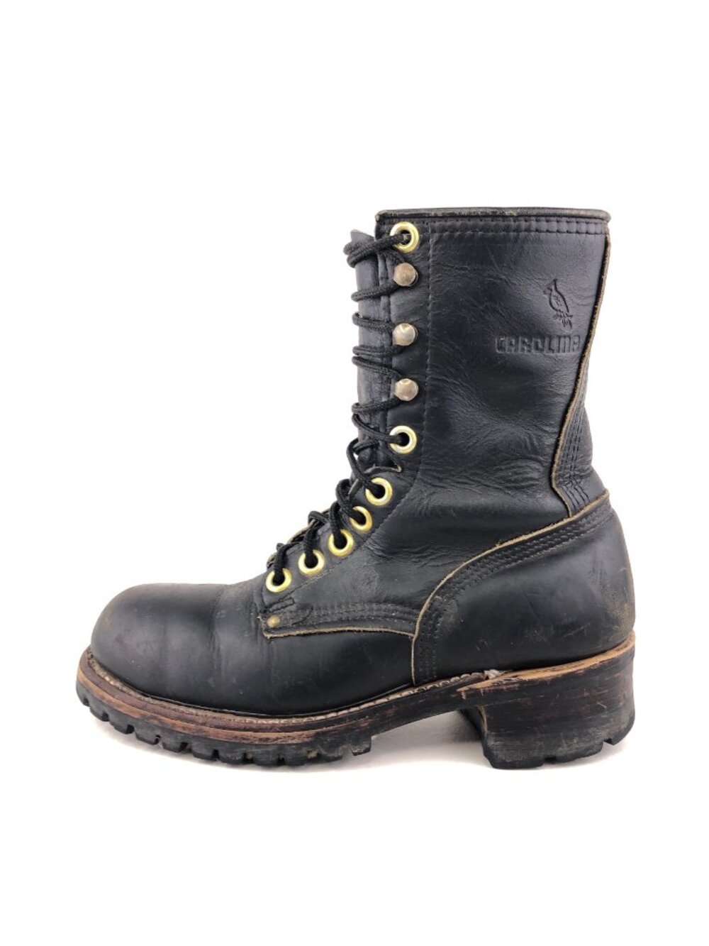 Carolina 9" Leather Steel Toe Logger Boots 7.5